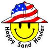 1080 Graphics 3 - Happy Sand Hauler Smiley USA Hardhat Oilfield Helmet Toolbox Sticker H896 view 1