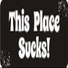 1080 Graphics 3 - This Place Sucks! 1 1/4" x 3" Hard Hat Biker Helmet Stickers Bs550 view 1