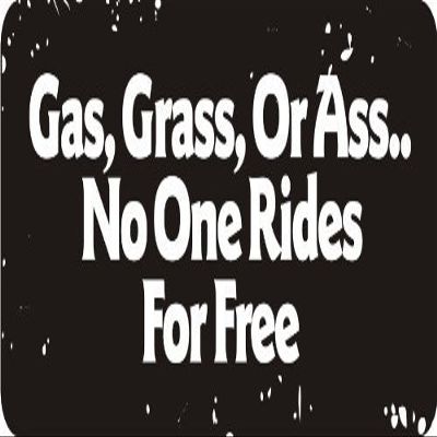 1080 Graphics 3 - Gas, Grass, Or A$$. No One Rides for Free 1 1/4" x 3" Hard Hat Biker Helmet Stickers Bs160