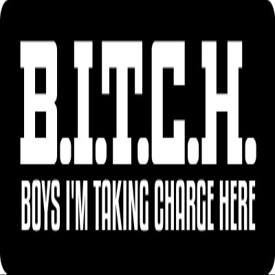 1080 Graphics 3 - B.I.T.C.H.Boys I'm Taking Charge Here Hard Hat/Biker Helmet Sticker BS 666