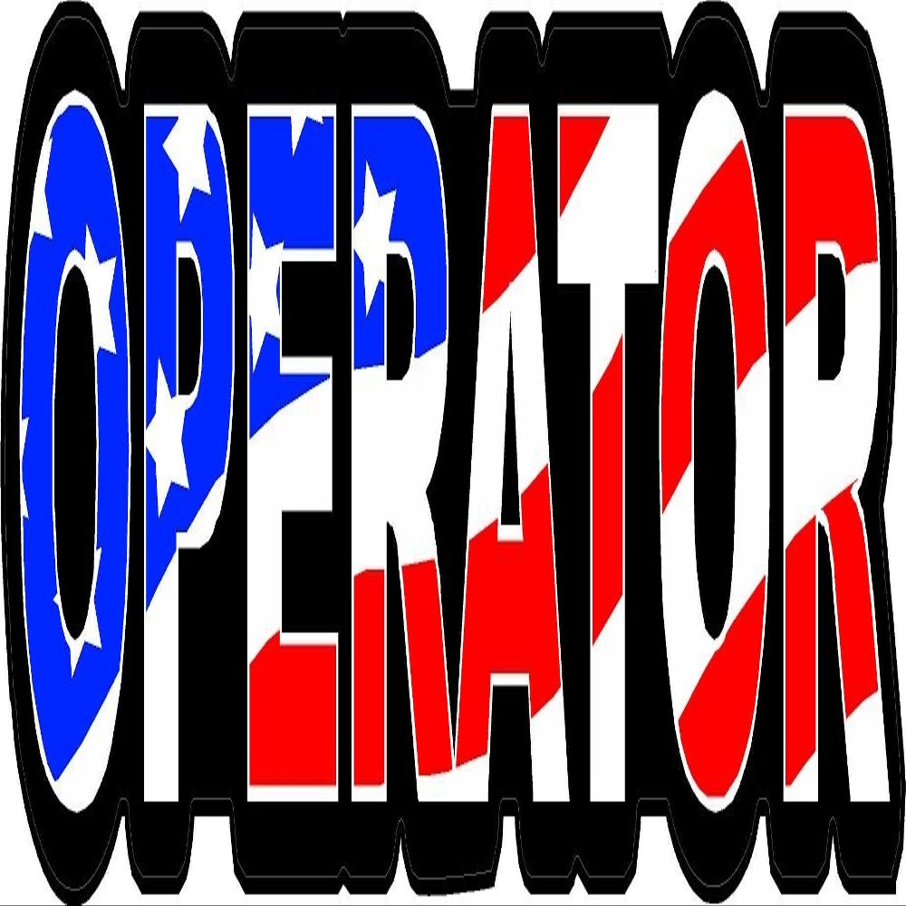 1080 Graphics 3 - Operator US Flag Hard Hat/Helmet Stickers 1" x 2" H148