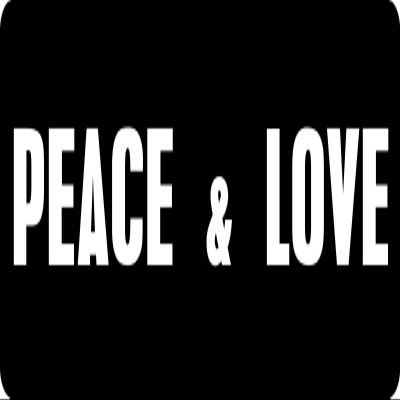 1080 Graphics 3 - Peace & Love Hard Hat/Biker Helmet Sticker BS 1167