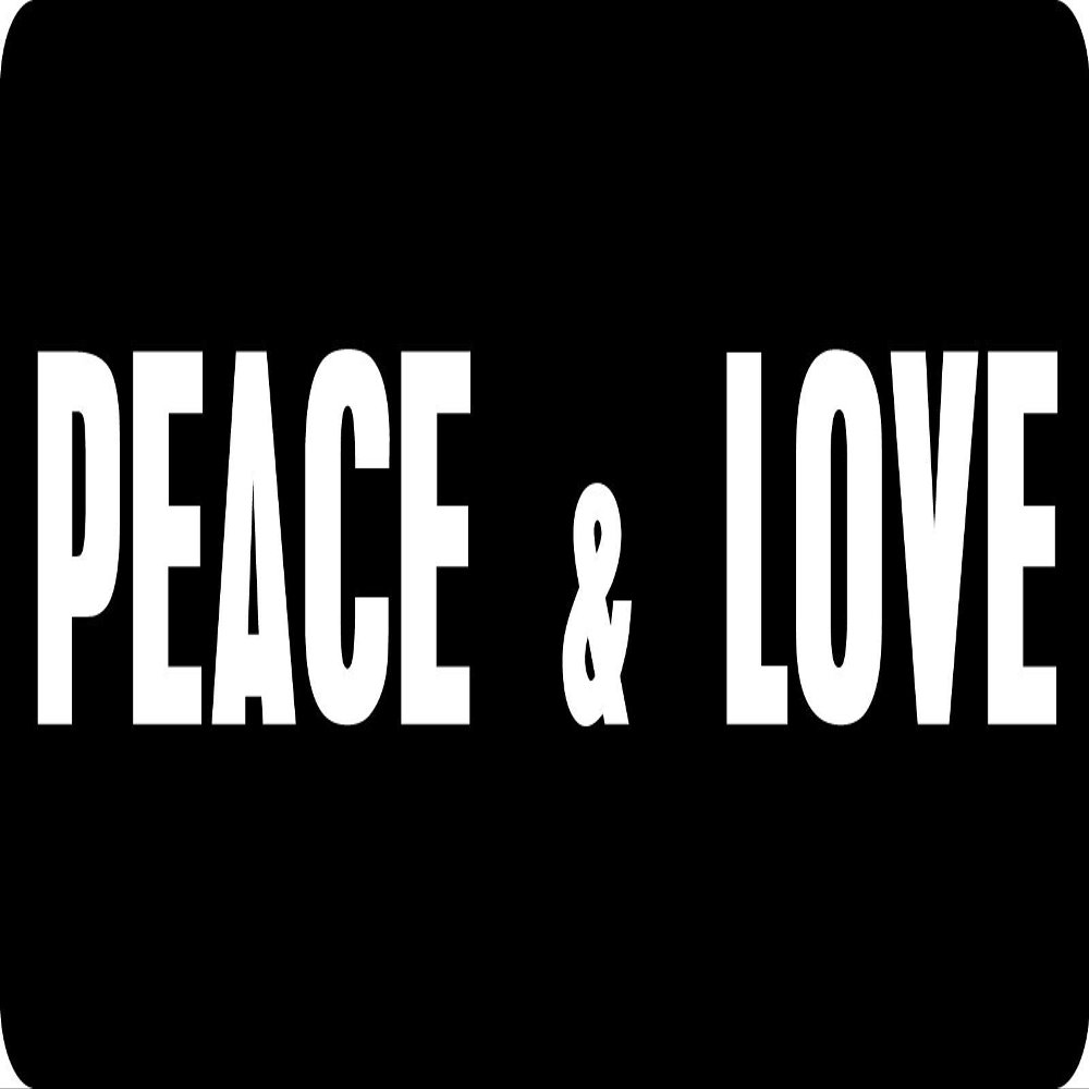 1080 Graphics 3 - Peace & Love Hard Hat/Biker Helmet Sticker BS 1167