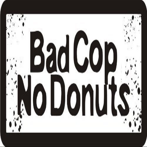 1080 Graphics 3 - Bad Cop No Donuts 1 1/4" x 3" Hard Hat Biker Helmet Stickers Bs049