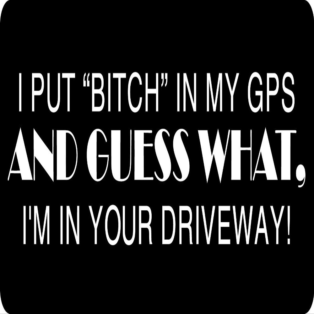 1080 Graphics 3 - I Put Bitch in My GPS Hard Hat/Biker Helmet Sticker BS 1275