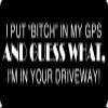 1080 Graphics 3 - I Put Bitch in My GPS Hard Hat/Biker Helmet Sticker BS 1275 view 1