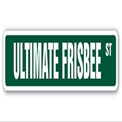 1080 Graphics Ultimate Frisbee Street Sign Decal Sticker Freestyle disc Golf Disk Sport Team Coach Gift