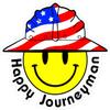 1080 Graphics 3 - Happy Journeyman Smiley USA Hardhat Oilfield Helmet Toolbox Sticker H861 view 1