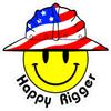 1080 Graphics 3 - Happy Rigger Smiley USA Hardhat Oilfield Helmet Toolbox Sticker H889 view 1