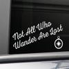 Nashville Decals Not All Who Wander are Lost Vinyl Decal Laptop Car Truck Bumper Window Sticker, 8" x 3.75", White view 1