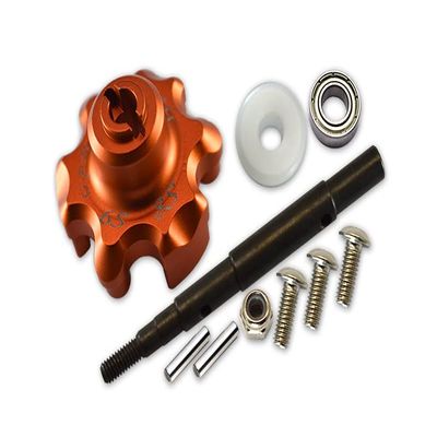 GPM For Traxxas X Maxx 4X4 Upgrade Part Aluminum Trasmission Cush Drive Housing With Drive Input Shaft - 10Pcs Set Orange