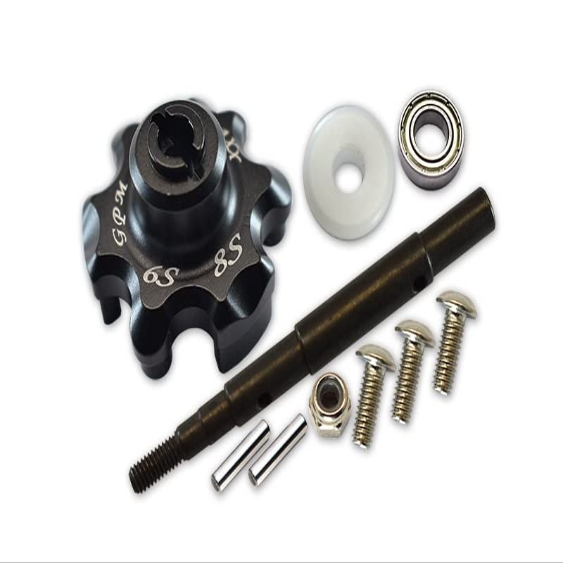 GPM For Traxxas X Maxx 4X4 Upgrade Part Aluminum Trasmission Cush Drive Housing With Drive Input Shaft - 10Pcs Set Black