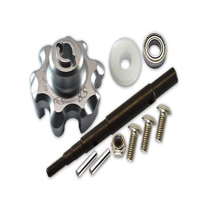 GPM For Traxxas X Maxx 4X4 Upgrade Part Aluminum Trasmission Cush Drive Housing With Drive Input Shaft - 10Pcs Set Silver