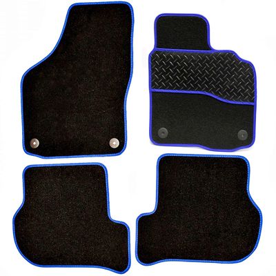 Sakura WW8150BU Carpet Door Mat Blue Trim