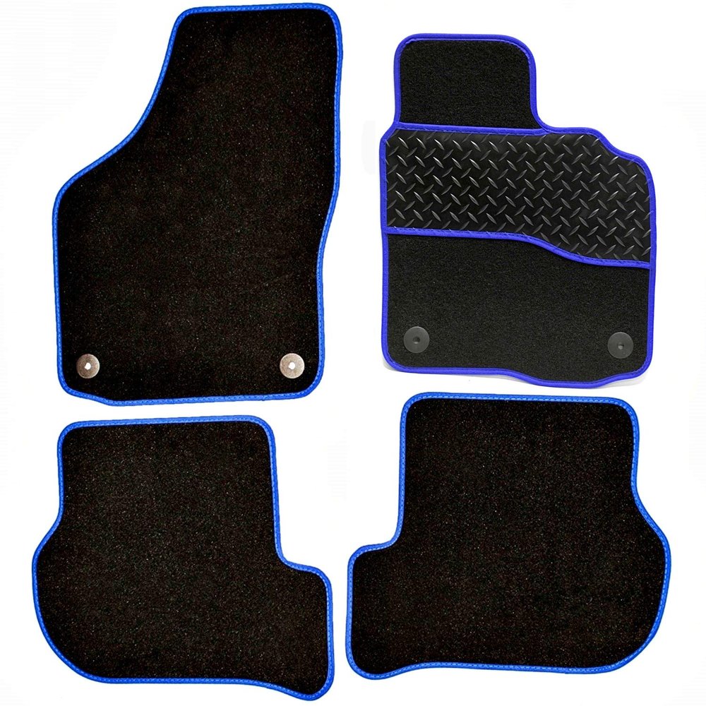 Sakura WW8150BU Carpet Door Mat Blue Trim