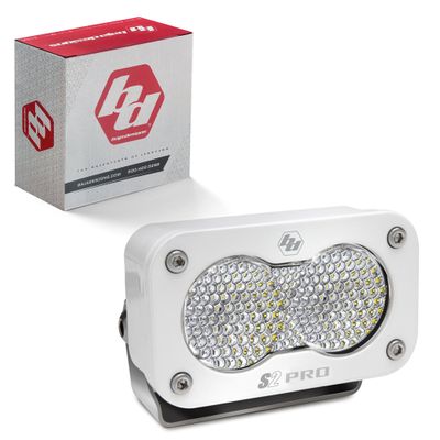 Baja Designs S2 Pro White LED Light Pod for Off Road, UTV, Boat (Work/Scene Lens; Clear)
