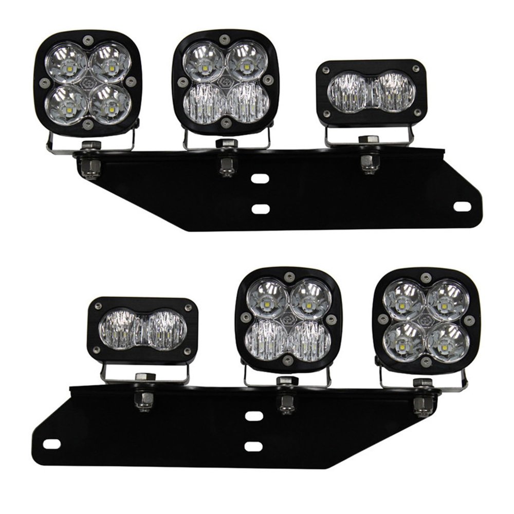 Baja Designs Squadron S2 Pro Fog Pocket LED Light Kit fits Ford F-150 Raptor 2017-2020 (Mult-Pattern; Clear)