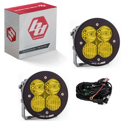 Baja Designs XL-R 80 LED Light Pod Pair for Off Road - 2 PCS LED with Wiring Harness (Driving/Combo; Amber)