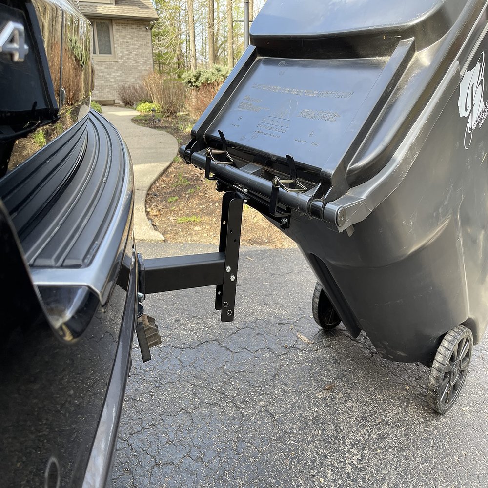 American Made Premium Single Can Receiver Garbage Hauling Hitch - by Garbage Commander