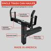 American Made Premium Single Can Receiver Garbage Hauling Hitch - by Garbage Commander view 3