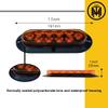TMH 6" Oval Amber LED Trailer Tail Light Surface Mount 10 LED Waterproof Stop Brake Turn Trailer Lights for Truck RV Bus Lorry Low-High Brightness 12V DC, 2PCS view 2