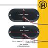 TMH 6" Oval Amber LED Trailer Tail Light Surface Mount 10 LED Waterproof Stop Brake Turn Trailer Lights for Truck RV Bus Lorry Low-High Brightness 12V DC, 2PCS view 4