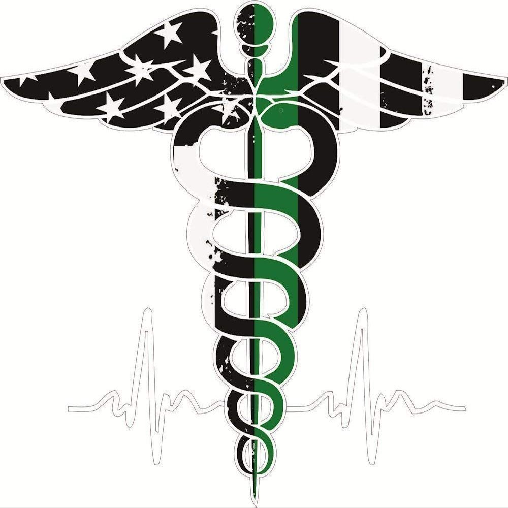 Back the Blue - Thin Green Line - RN - Corpsmen Symbol - Caduceus