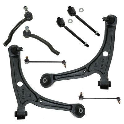 TRQ Front Steering & Suspension Kit Control Arm with Ball Joint Sway Bar