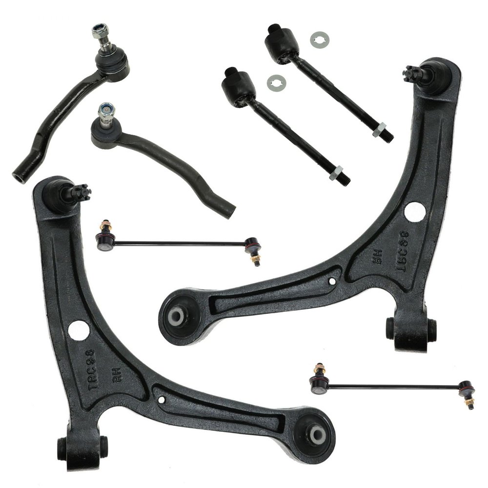 TRQ Front Steering & Suspension Kit Control Arm with Ball Joint Sway Bar