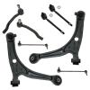 TRQ Front Steering & Suspension Kit Control Arm with Ball Joint Sway Bar view 1