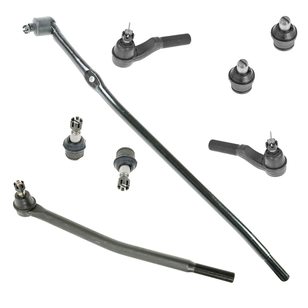 TRQ 8 Piece Kit Tie Rod End Ball Joint LH RH Front Set of 8
