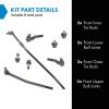 TRQ 8 Piece Kit Tie Rod End Ball Joint LH RH Front Set of 8 view 2