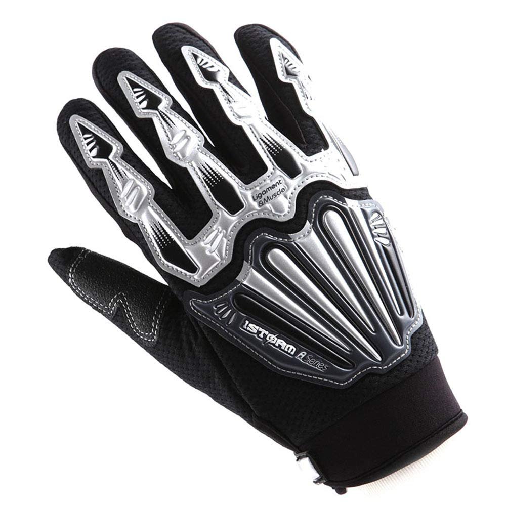 WOW Motocross Motorcycle BMX MX ATV Dirt Bike Skeleton Racing Cycling Gloves Black