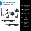 TRQ Front Steering & Suspension Kit Set of 10 Axles Tie Rods Ball joints view 2