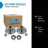TRQ 2 Piece Front Wheel Bearing & Hub Kit Set view 2