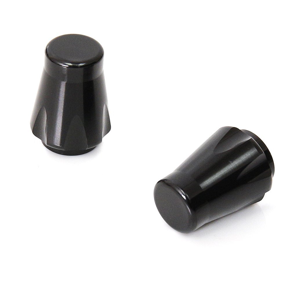 Chess CNC Aluminium Air Valve Stem Caps Tyre Dust Caps For Universal Motorcycles (Black)