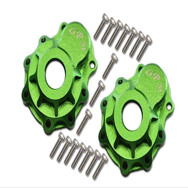 Aluminum Outer Portal Drive Housing (Front Or Rear) For Traxxas TRX-4 (82056-4) / TRX-6 (88096-4) - 2Pcs Set Green