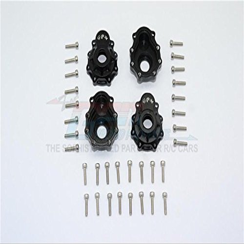 GPM For Traxxas TRX-4 Trail Defender Crawler Upgrade Parts Aluminum Outer Portal Drive Housing (Front And Rear) - 4Pcs Set Black