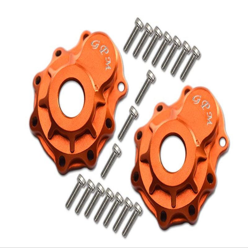 Aluminum Outer Portal Drive Housing (Front Or Rear) For Traxxas TRX-4 (82056-4) / TRX-6 (88096-4) - 2Pcs Set Orange