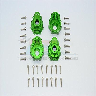 GPM For Traxxas TRX-4 Trail Defender Crawler Upgrade Parts Aluminum Outer Portal Drive Housing (Front And Rear) - 4Pcs Set Green