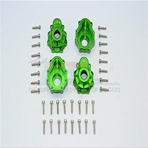 GPM For Traxxas TRX-4 Trail Defender Crawler Upgrade Parts Aluminum Outer Portal Drive Housing (Front And Rear) - 4Pcs Set Green