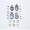 GPM For Traxxas TRX-4 Trail Defender Crawler Upgrade Parts Aluminum Outer Portal Drive Housing (Front And Rear) - 4Pcs Set Gray Silver view 1