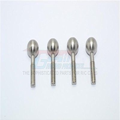 GPM For Thunder Tiger Truck K-ROCK MT4-G5 Upgrade Parts Stainless Steel Pillow Ball For Front Knuckle Arms - 4Pcs Set