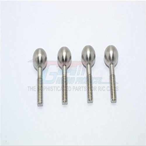 GPM For Thunder Tiger Truck K-ROCK MT4-G5 Upgrade Parts Stainless Steel Pillow Ball For Front Knuckle Arms - 4Pcs Set