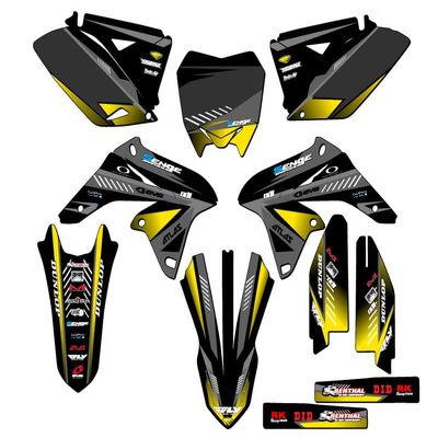 2010-2018 RMZ 250 Surge Black Senge Graphics Complete Kit Compatible with Suzuki