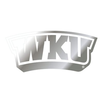 Western Kentucky Decal (Silver WKU Decal (3''4''6''12''), 4 in)