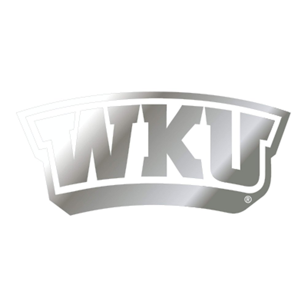 Western Kentucky Decal (Silver WKU Decal (3''4''6''12''), 4 in)