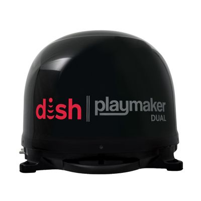 Winegard PL-8035 Dish Playmaker Dual - Automatic Satellite Antenna with Dual Receiver Support for PL-70LR - RV, Camping, Tailgating, Outdoor, TV Connectivity- High-Performance Outdoor - Black