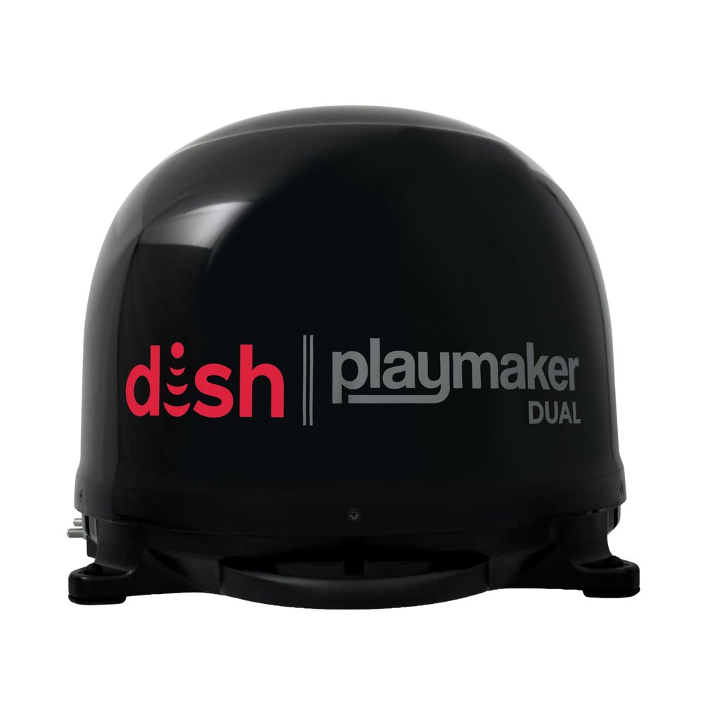 Winegard PL-8035 Dish Playmaker Dual - Automatic Satellite Antenna with Dual Receiver Support for PL-70LR - RV, Camping, Tailgating, Outdoor, TV Connectivity- High-Performance Outdoor - Black