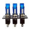3 Row Safety Cover Aircraft 12V Toggle Switch With Indicator LED Light Carbon Fiber Painted Surface Panel, For Fog Lights, Neon Lights, Driving Lights etc. (Blue) view 4
